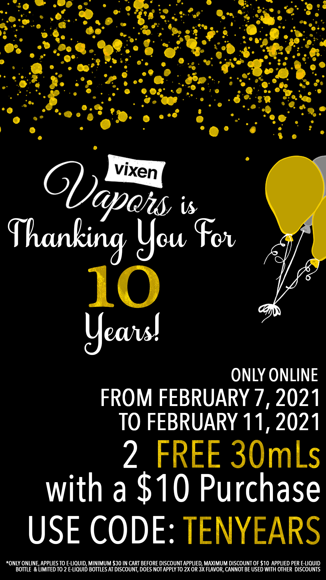 10 Year Anniversary Sale